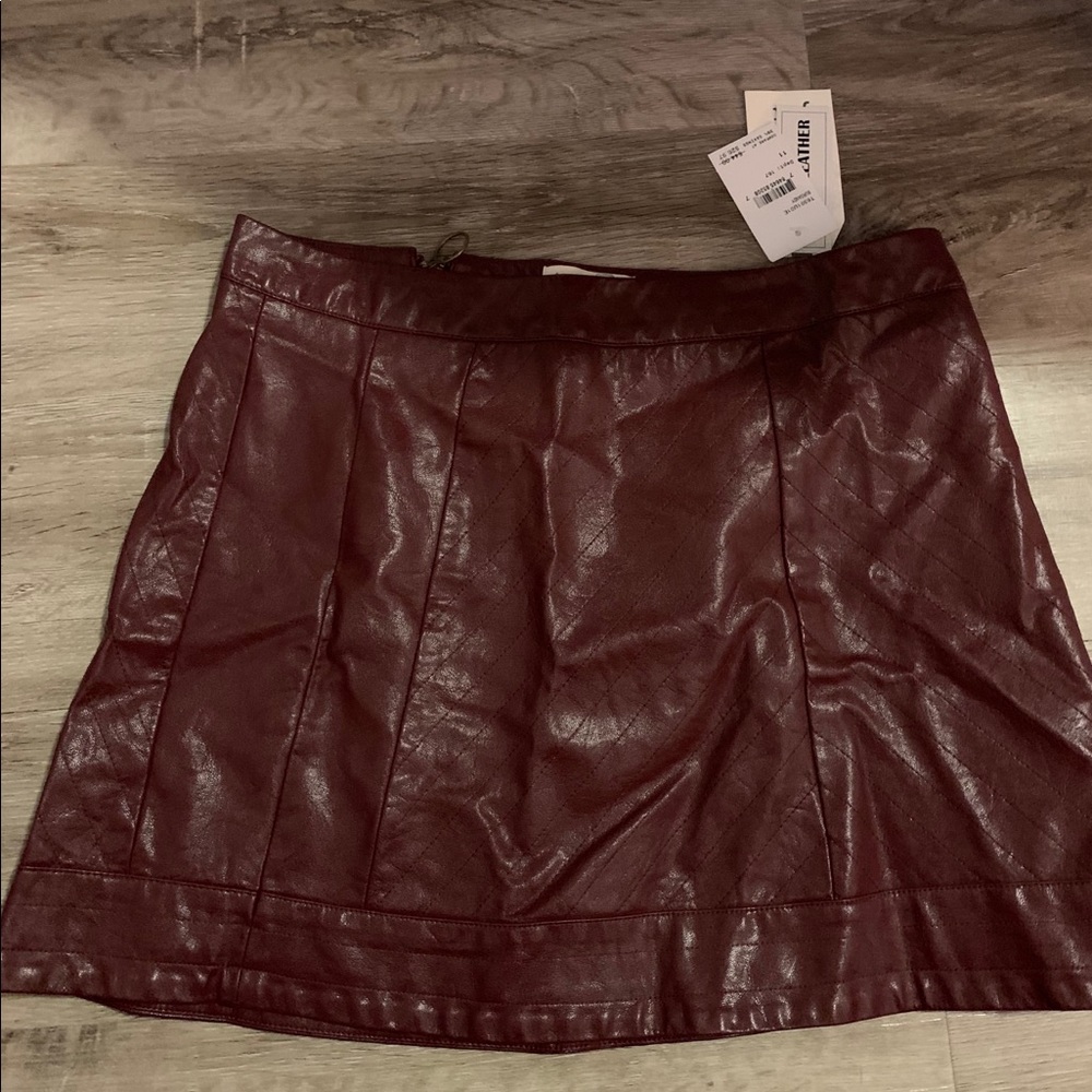 Jolt Vegan Leather Skirt